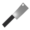 Silver Butcher Knife