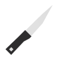 White Kitchen Knife