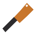 Orange Butcher Knife